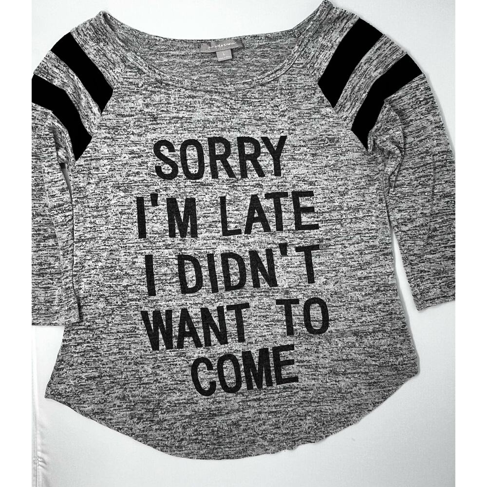 Purple Snow Sorry I’m Late T-shirt Size L Pre-Owned See measurements for size